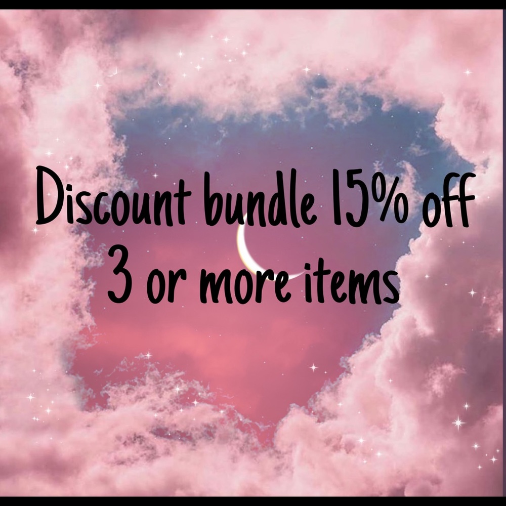Discount bundle 15% off 3 or more items :)